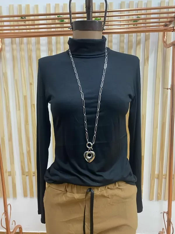 Polera modal viscosa larga